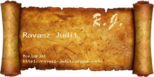 Ravasz Judit névjegykártya